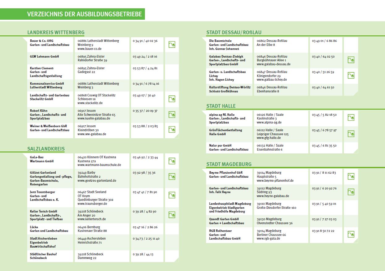 Verband Garten Landschafts und Sportplatzbau SachsenAnhalt e.V. dein